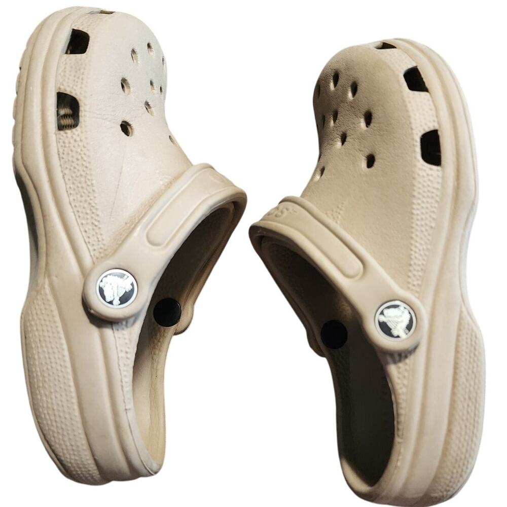 Crocs Light Brown Slip On Unisex Clog Sandals Size Youth 4-5 XS - Picture 4 of 6